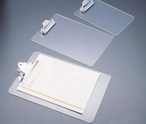 Clear A4 paper plastic acrylic clipboard, 8.9*12.4 inch plexiglass clipboard with clips